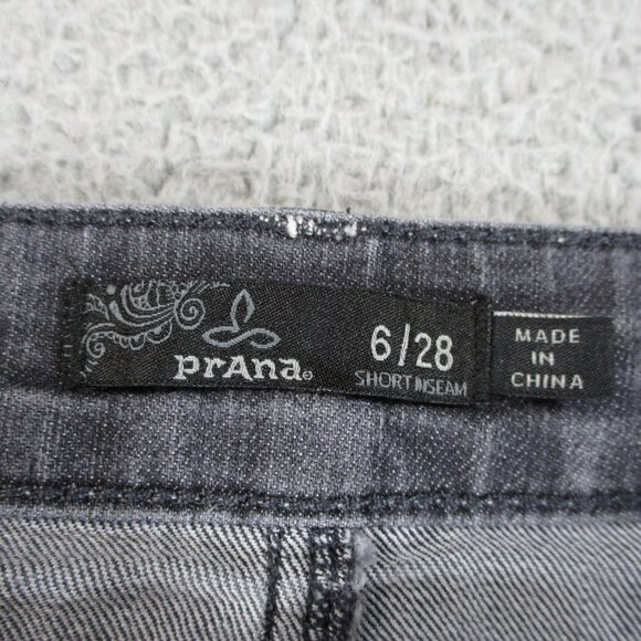 PrAna Jeans Womens 28 Gray Low Rise Straight Skinny Stretch Hike Outdoors 30x29 - Picture 3 of 14